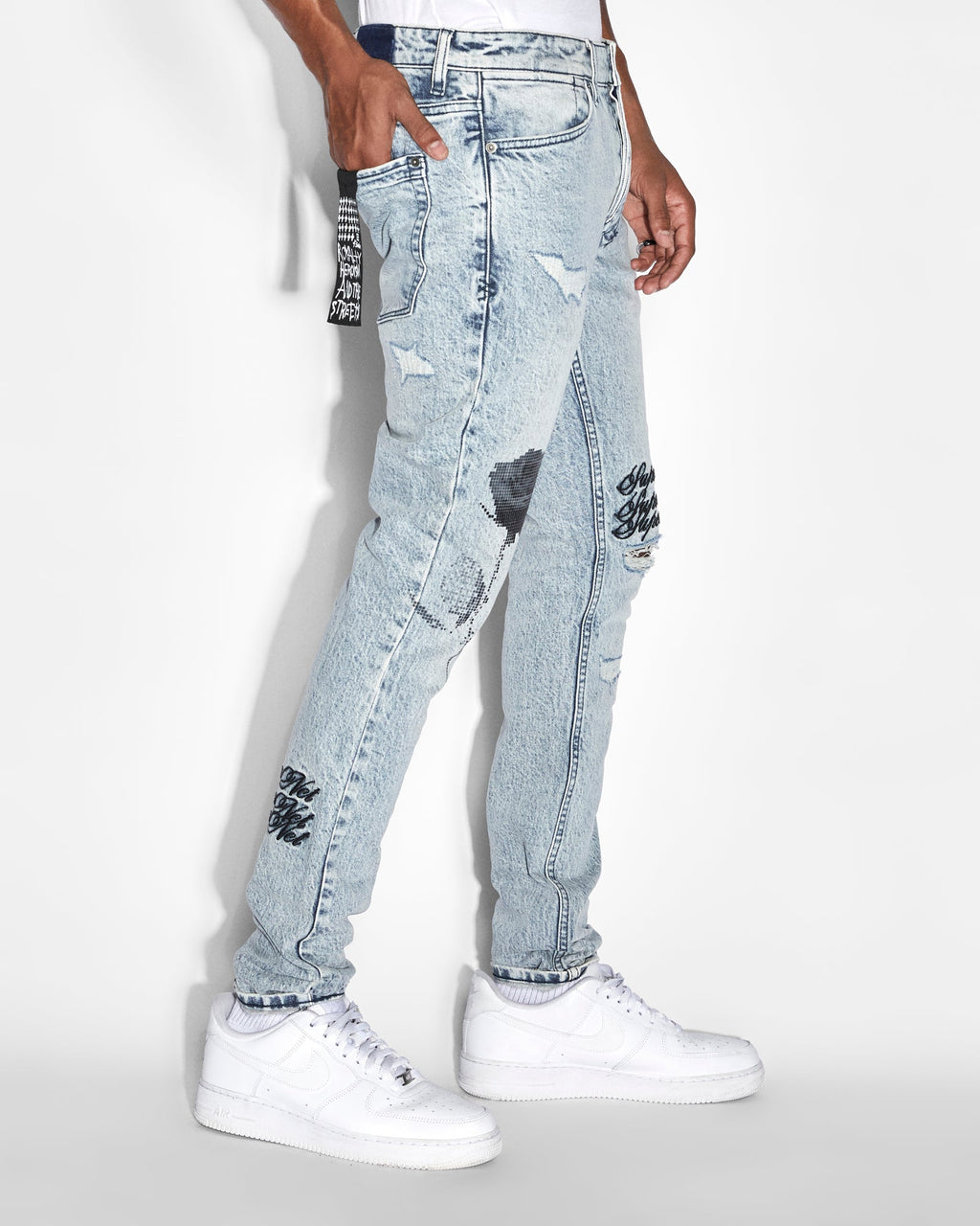 MENS VAN WINKLE PIXEL OKTANE DENIM JEANS