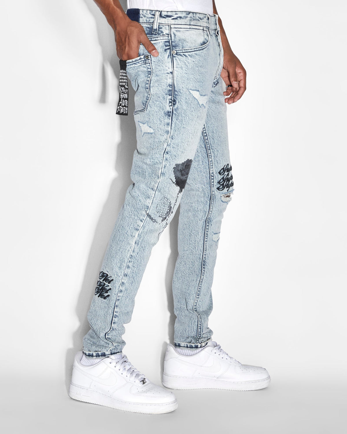 MENS VAN WINKLE PIXEL OKTANE DENIM JEANS