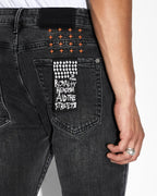 MENS VAN WINKLE SPRAY OUT ORANGE DENIM JEANS