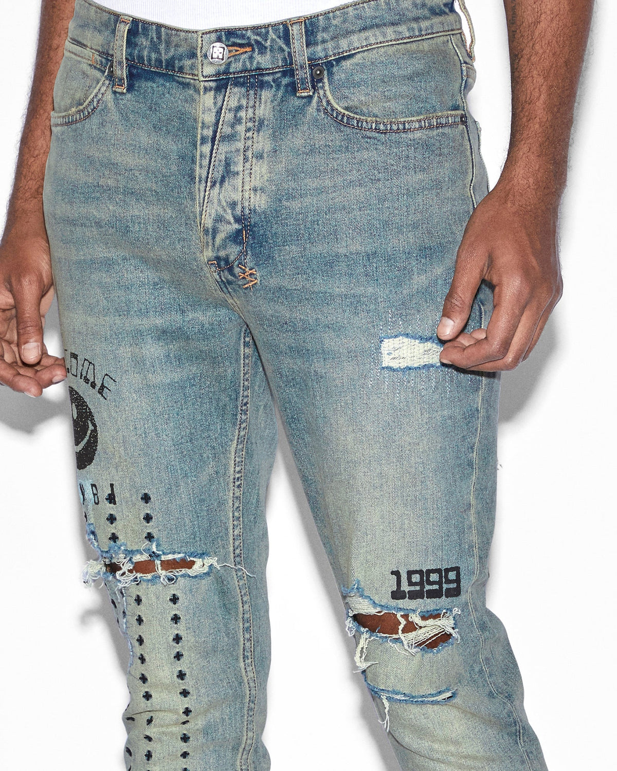 MENS VAN WINKLE THROW BAK TRASH DENIM JEANS