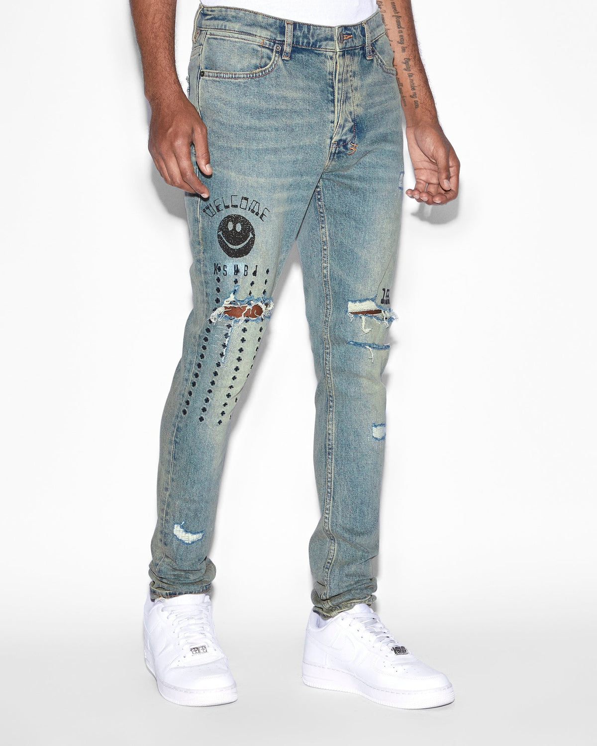 MENS VAN WINKLE THROW BAK TRASH DENIM JEANS