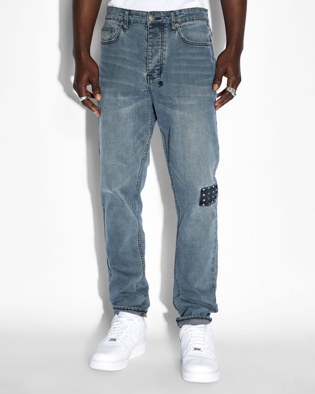 Mens Wolfgang 3rd Degree Tapered Denim Jeans - Denim