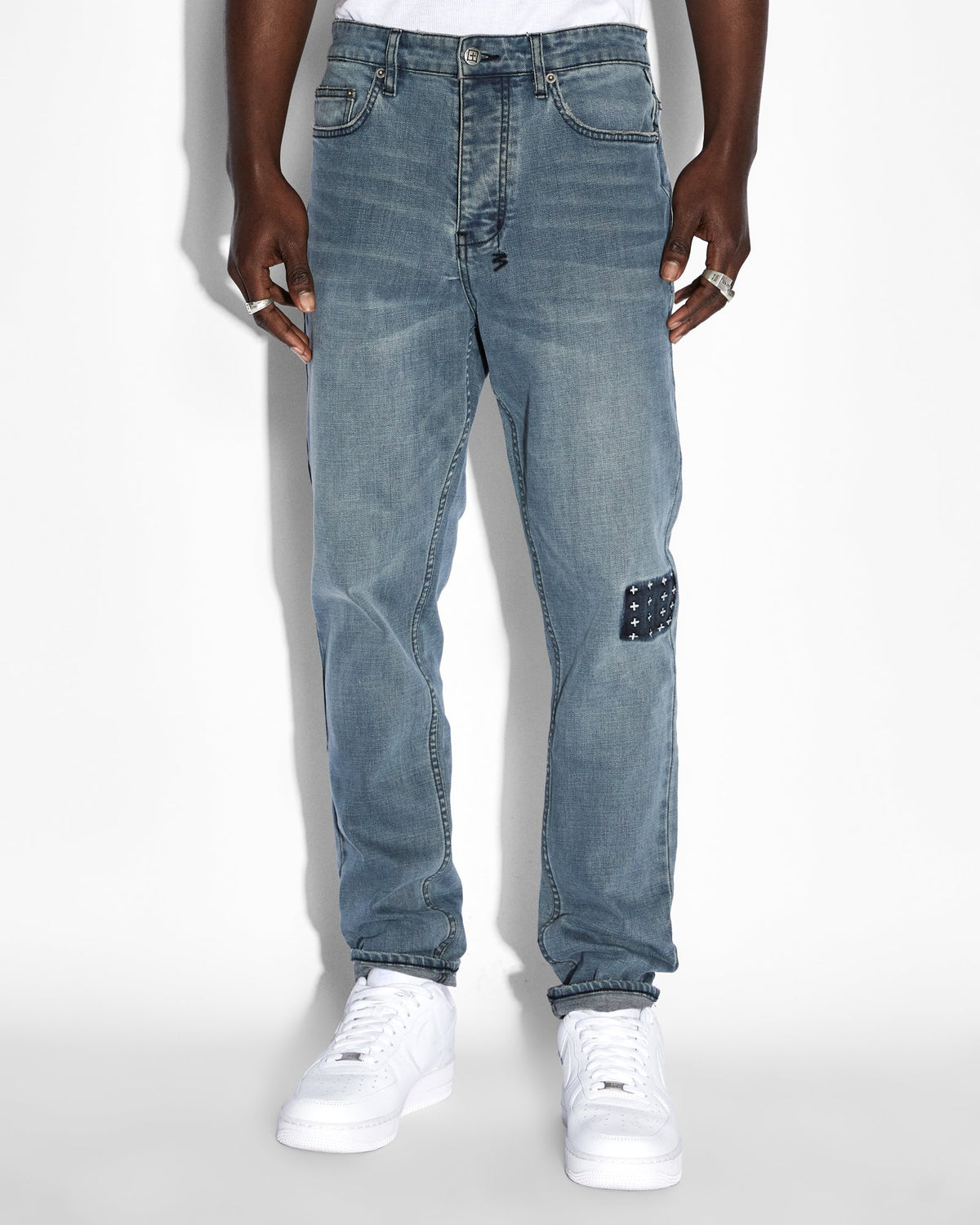 Mens Wolfgang 3rd Degree Tapered Denim Jeans - Denim