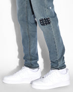 Mens Wolfgang 3rd Degree Tapered Denim Jeans - Denim