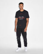 MENS WOLFGANG BONEYARD BLACK DENIM JEANS