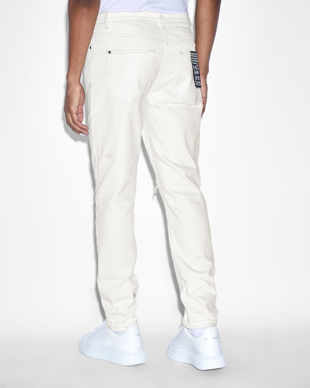 MENS WOLFGANG IVORY REPAIR DENIM JEANS