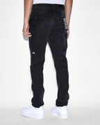 Mens Wolfgang Stitches Black Tapered Denim Jeans - Black
