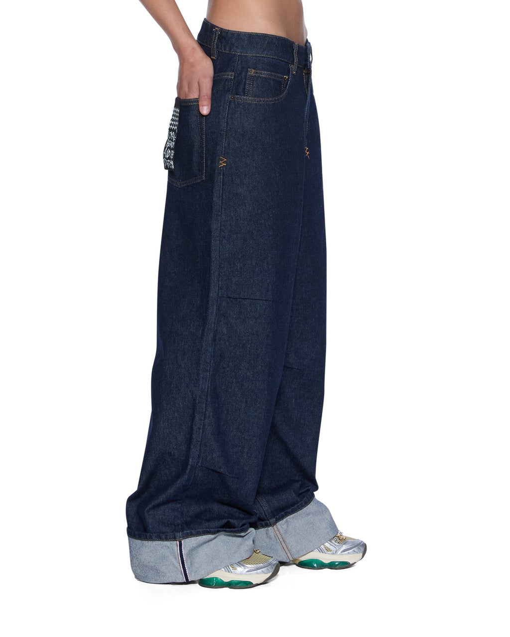 WOMENS KSUPER CUFFED MYSTIC RINSE DENIM JEANS