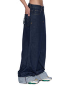 WOMENS KSUPER CUFFED MYSTIC RINSE DENIM JEANS