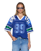 WOMENS 99 SPARK SS JERSEY BLUE FASHION TOPS
