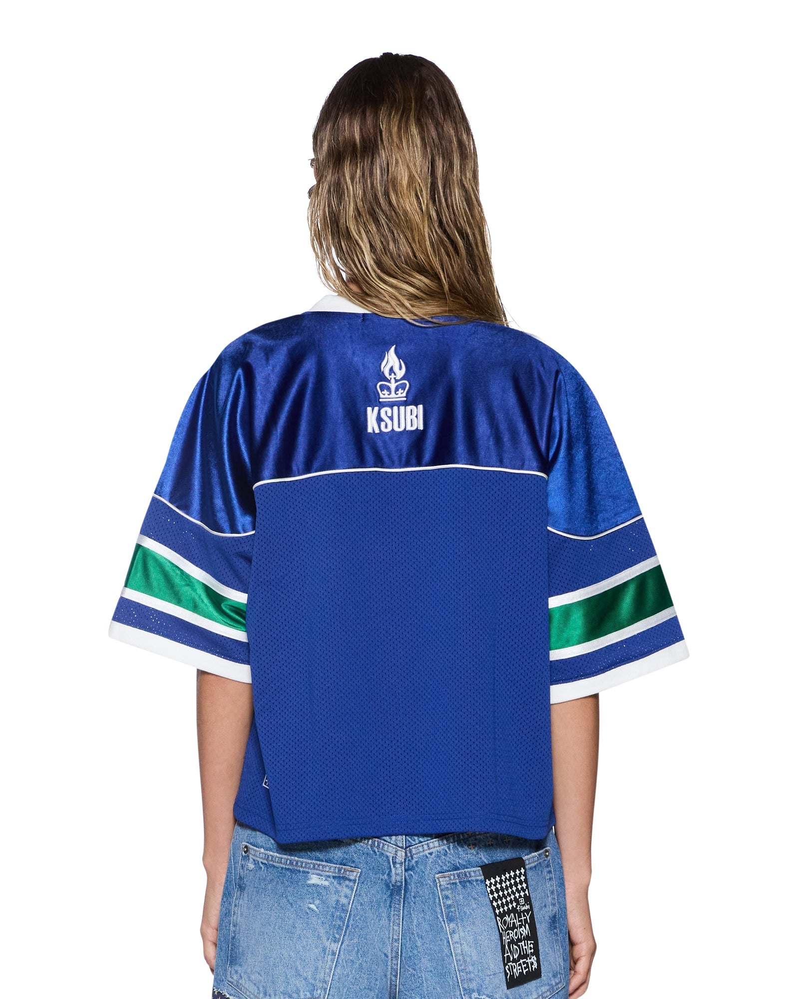 WOMENS 99 SPARK SS JERSEY BLUE FASHION TOPS