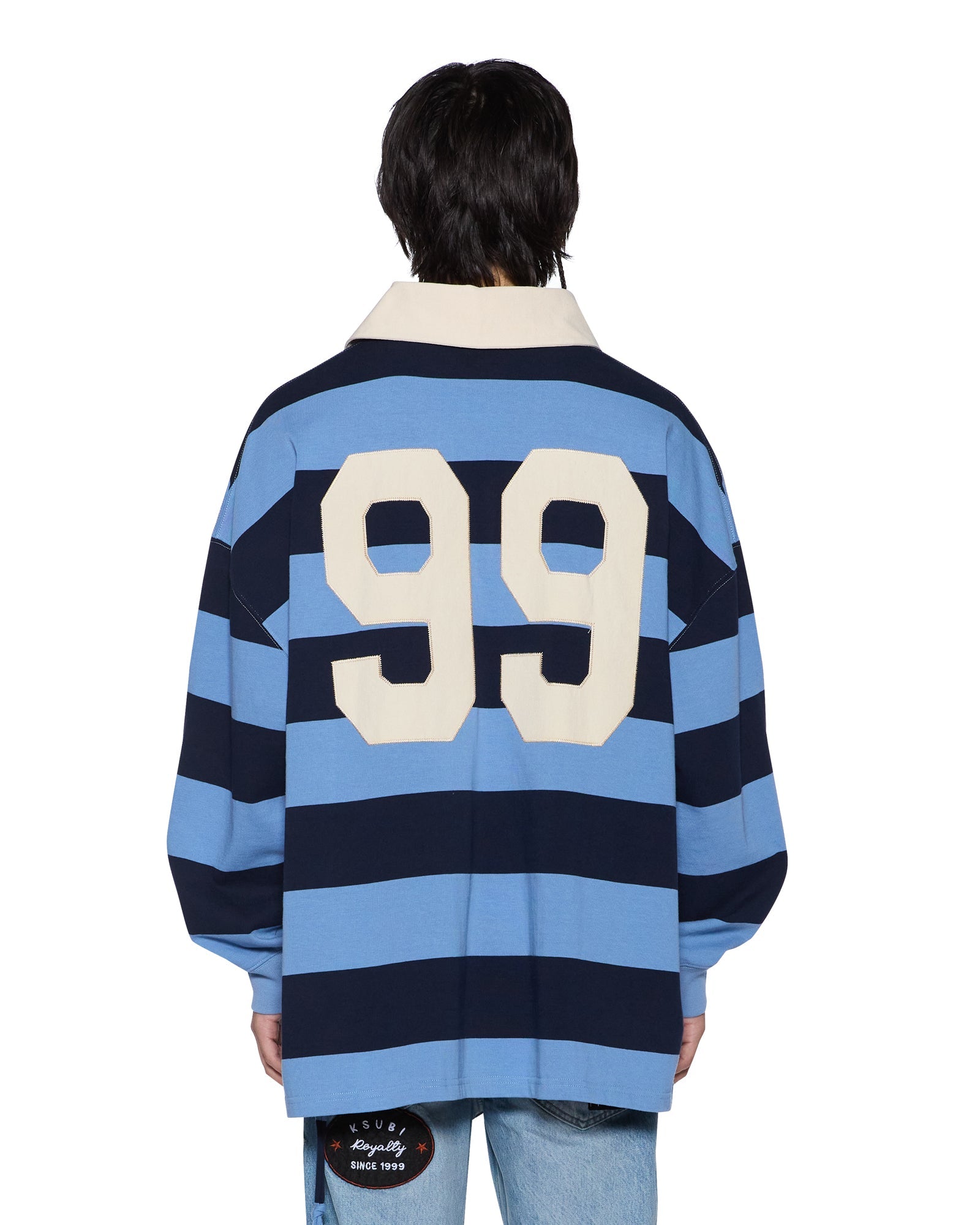 MENS RUGGED RUGBY JERSEY FADED ICE BOXY FASHION TOPS