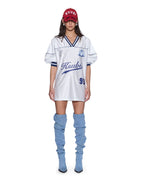WOMENS TEAMSTER LS DRESS VINTAGE WHITE DRESSES