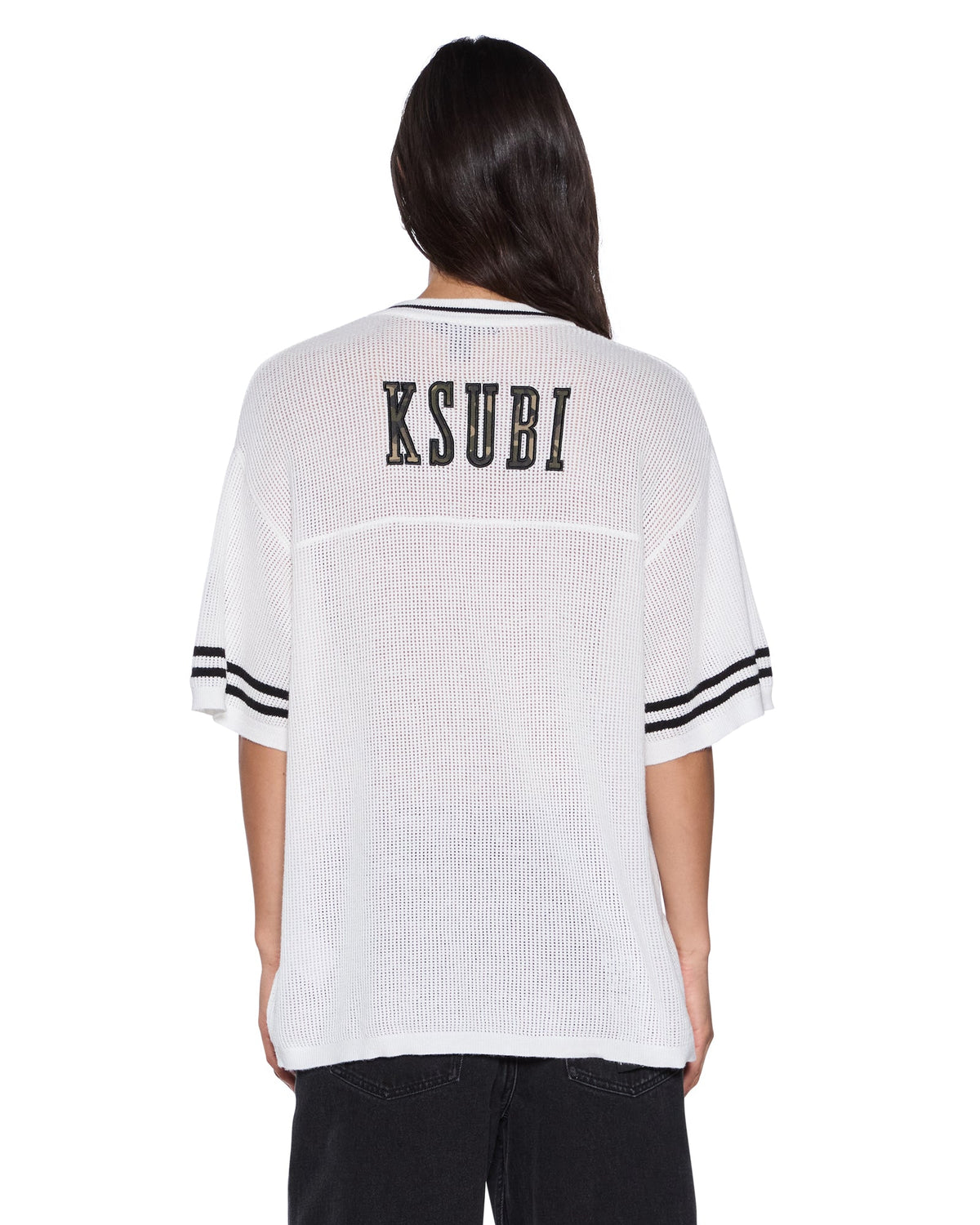 WOMENS DERBY BOYFRIEND SS JERSEY CAMO SHELL TEES