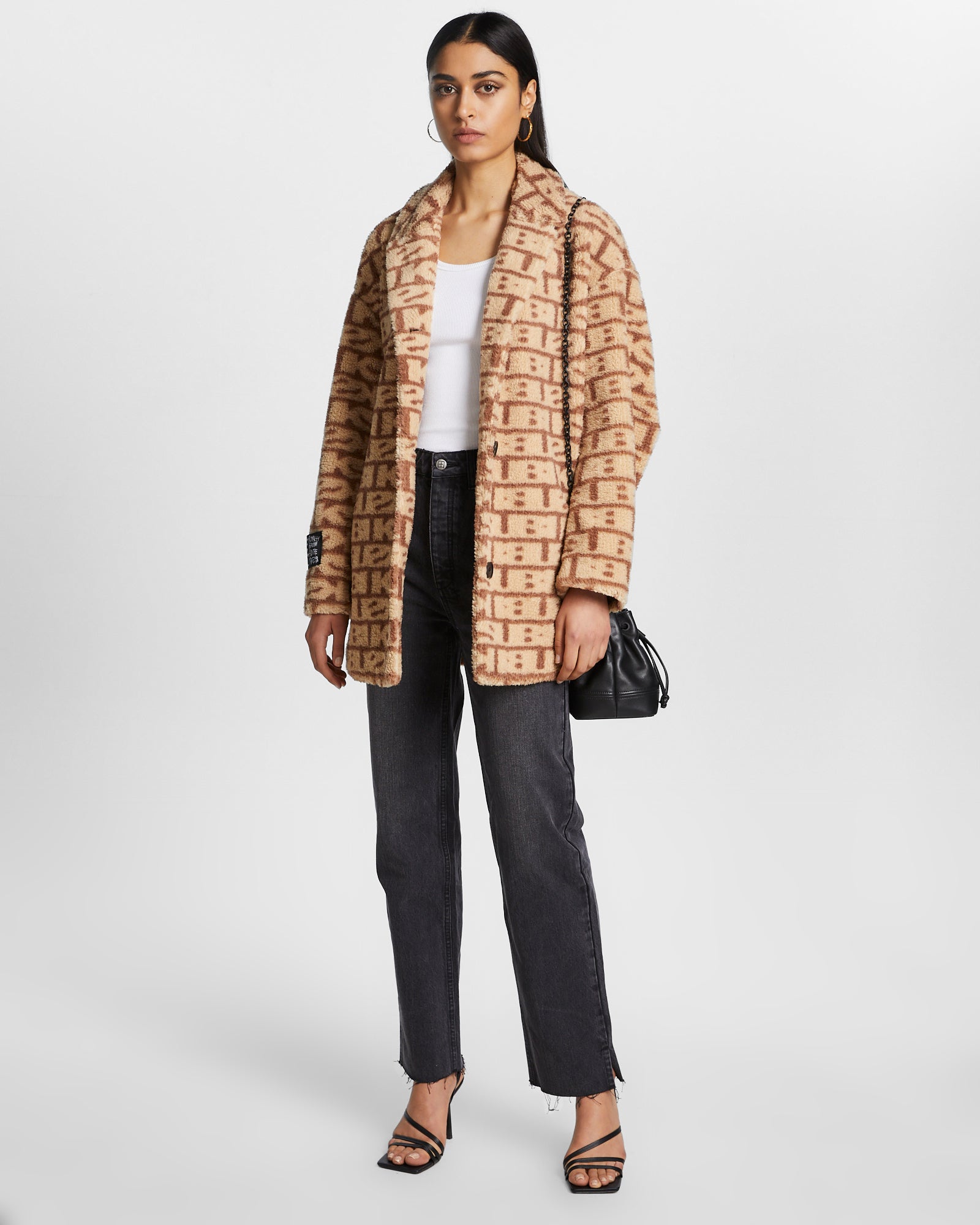 KAMILLE COAT SIGNS JACQUARD