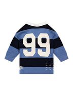 KIDS LIL RUGGED RUGBY LS JERSEY FADED ICE FASHION TOPS