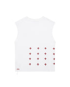 MENS KINGDOM CUT OFF BIGGIE TEE WHITE TEES