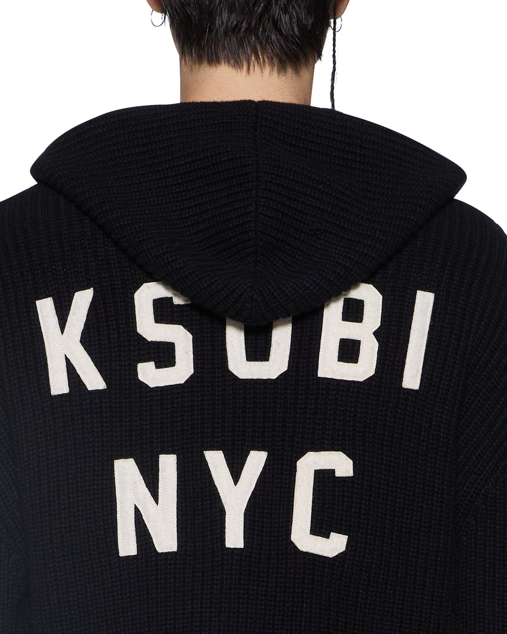 MENS BOXER ZIP KNIT HOODIE MIDNIGHT KNITWEAR