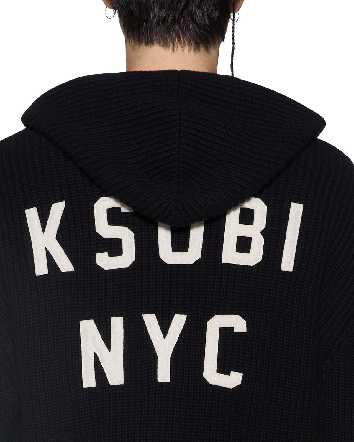 MENS BOXER ZIP KNIT HOODIE MIDNIGHT KNITWEAR