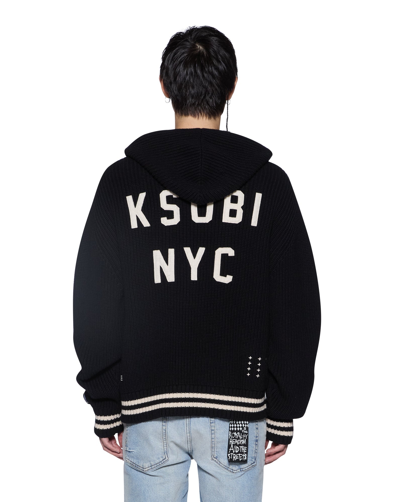 Mens Boxer Zip Knit Hoodie Midnight Knitwear | Ksubi ++