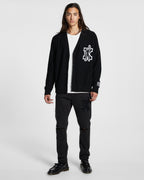 Mens K Man Cardigan Black Relaxed Knitwear - Black