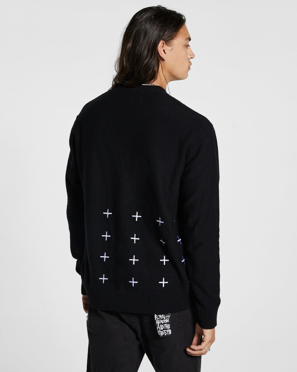 Mens K Man Cardigan Black Relaxed Knitwear - Black