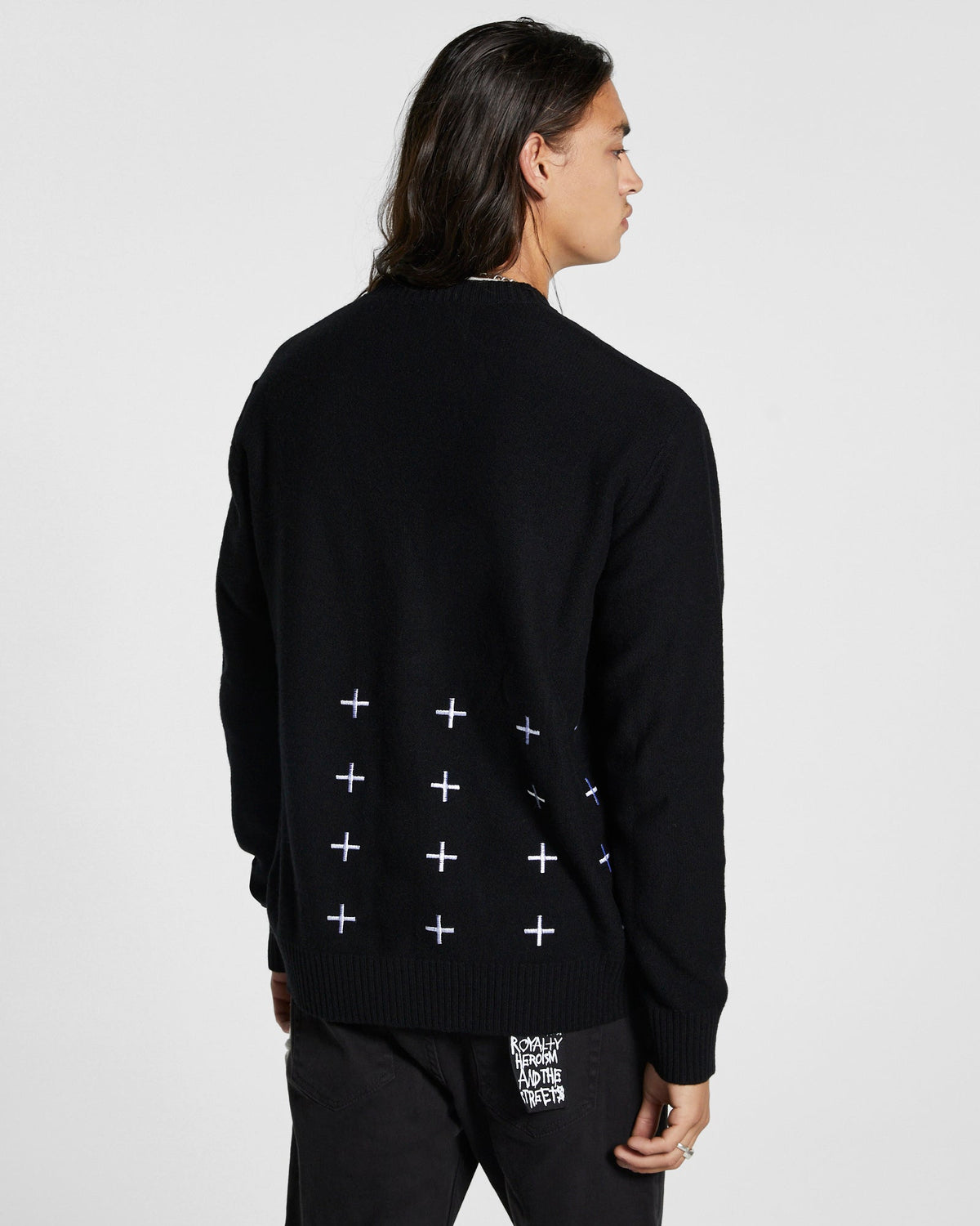 Mens K Man Cardigan Black Relaxed Knitwear - Black