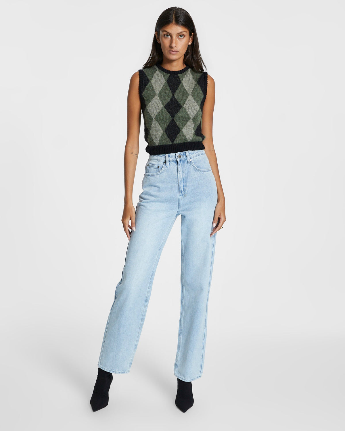 Womens Playback Sense Straight Denim Jeans - Denim