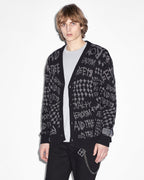 Mens Heroism Cardigan Black Regular Knitwear - Black