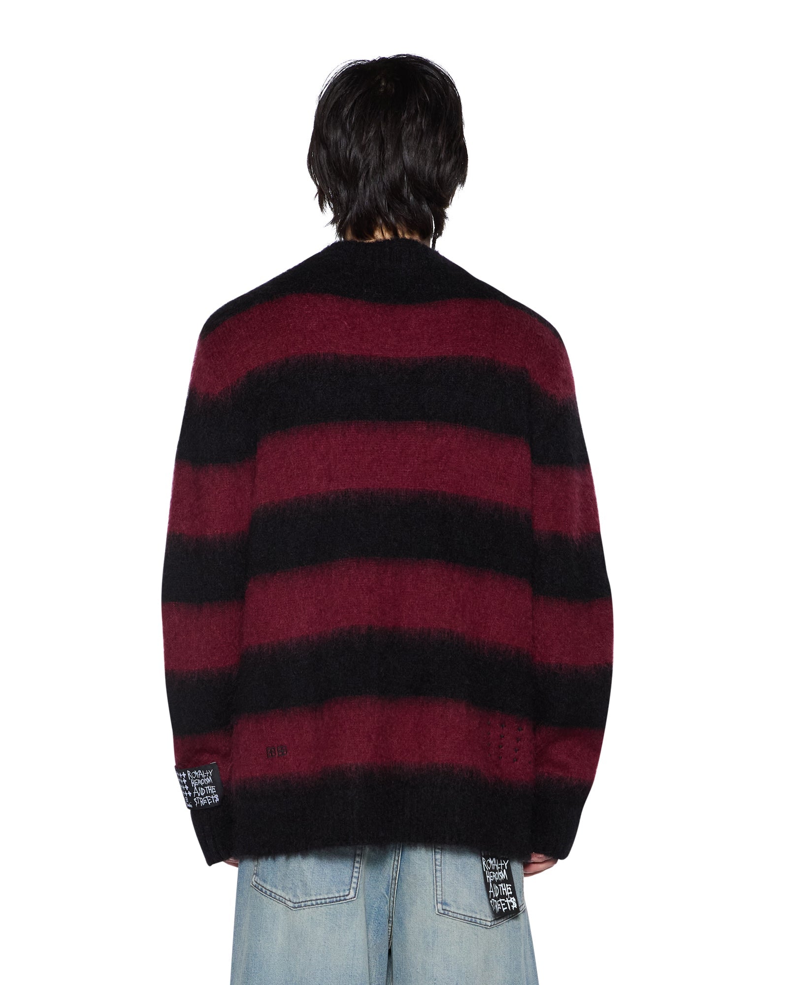 MENS  RUGGED MOHAIR KNIT CREWNECK OX BOXY KNITWEAR