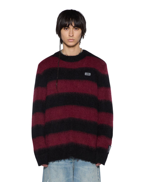Mens Rugged Mohair Knit Crewneck Ox Knitwear | Ksubi ++