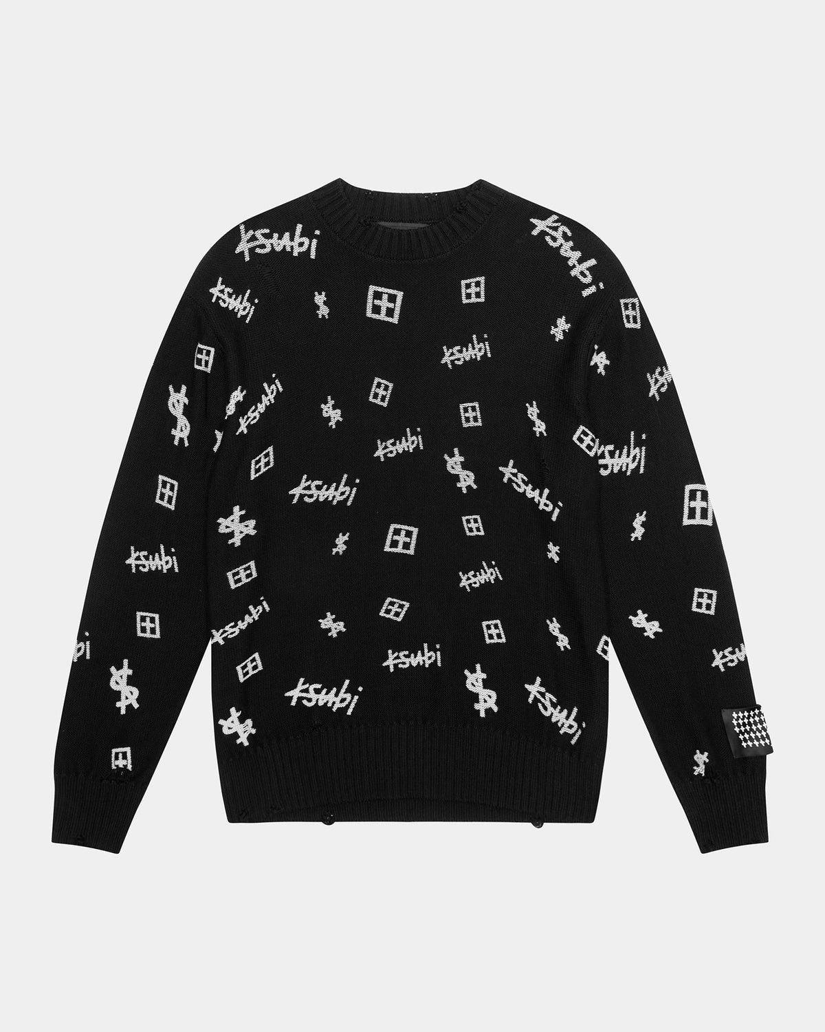 TRASH BOX KNIT CREW BLACK