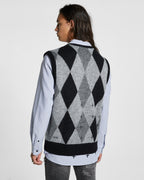 MENS OLD DOLLAR VEST GREY KNITWEAR