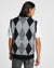MENS  OLD DOLLAR VEST GREY REGULAR KNITWEAR