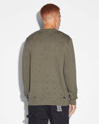 Mens Vintage Dollar Knit Crew Surplus Regular Knitwear - Green