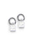  KRYSTAL BOX CROSS HUGGIE EARINGS SILVER JEWELLERY