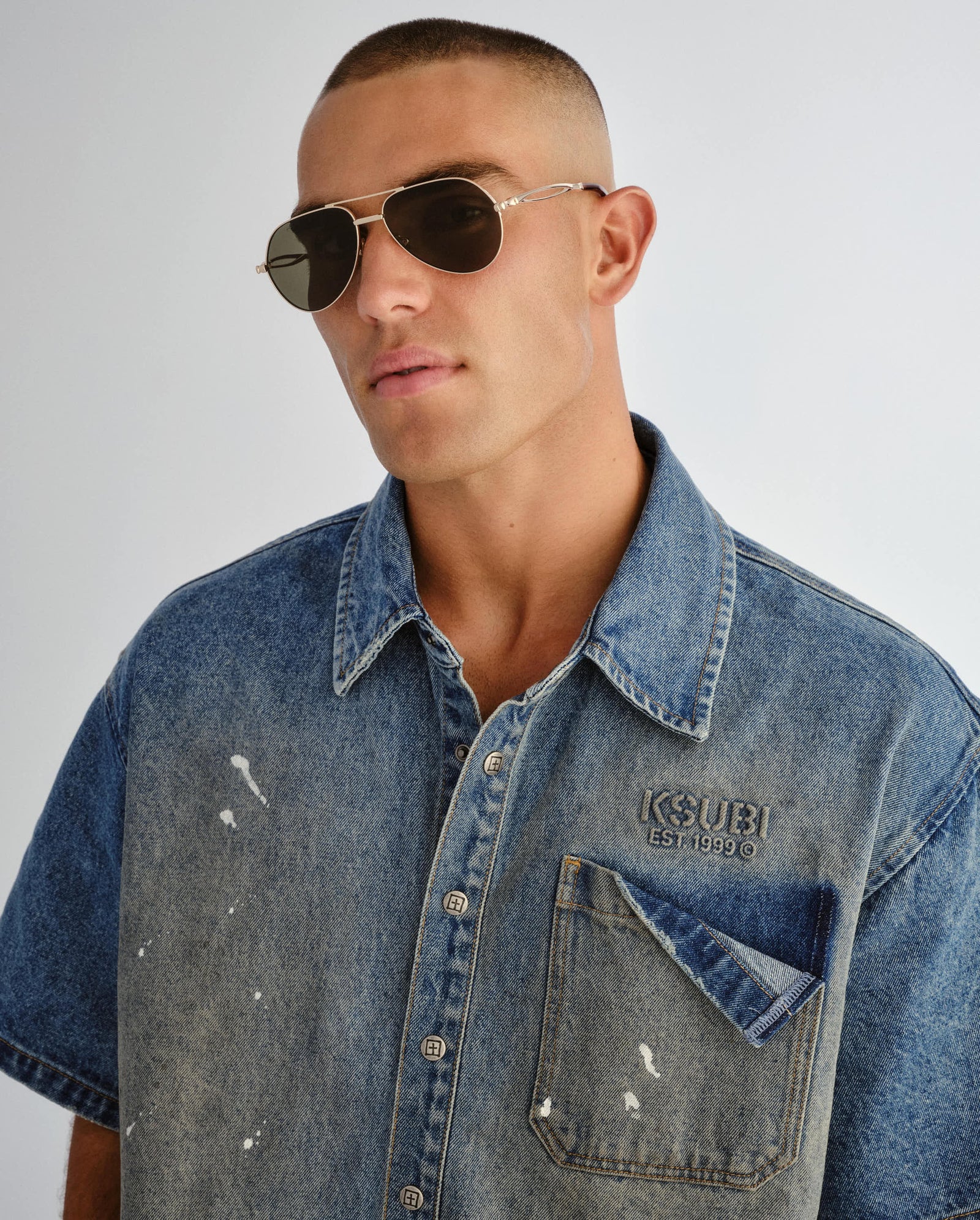 THE MONTANA SUNGLASSES GOLD GREEN EYEWEAR