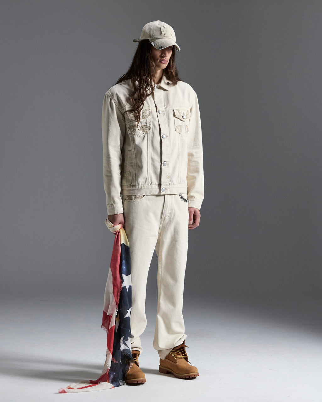 MENS KSUBI X ALICE HOLLYWOOD OH G JACKET IVORY JACKETS