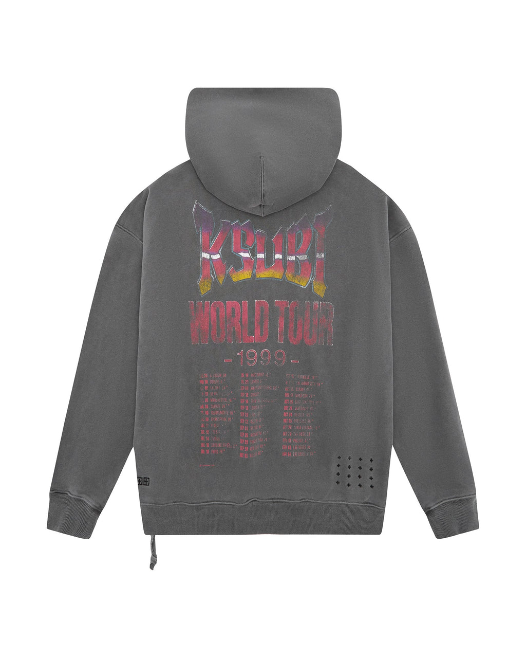 MENS GLOBAL EKCESS HOODIE CHARCOAL FLEECE
