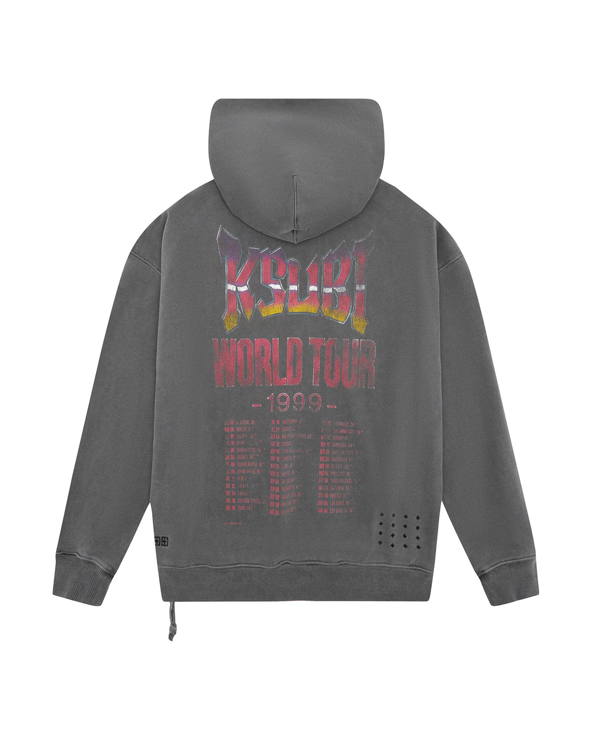 MENS GLOBAL EKCESS HOODIE CHARCOAL FLEECE