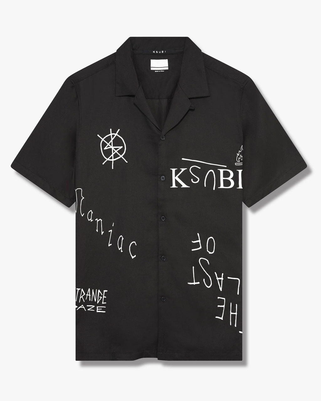 MENS LAST MANIAC RESORT SS SHIRT BLACK SHIRTS