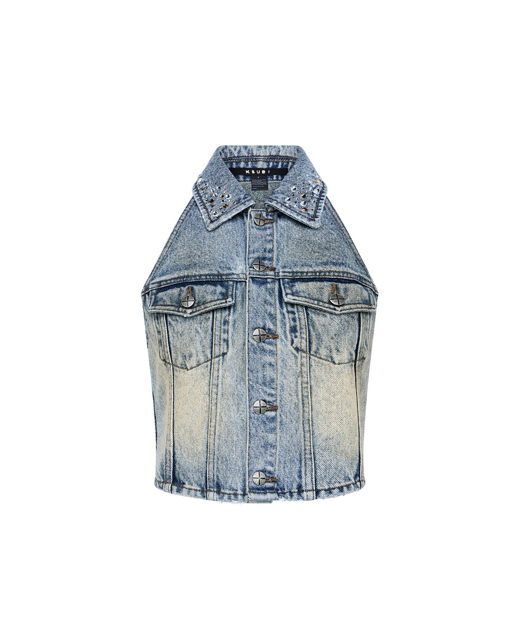 Womens Lennox Top Field Blue Spark Regular Fashion Tops - Denim