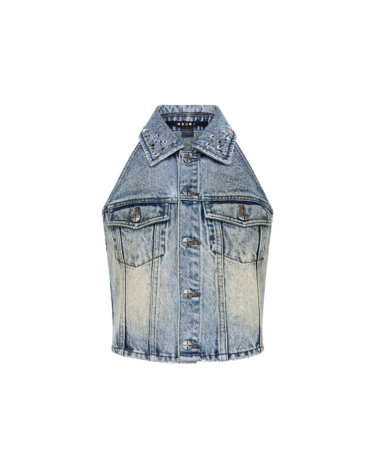 Womens Lennox Top Field Blue Spark Regular Fashion Tops - Denim