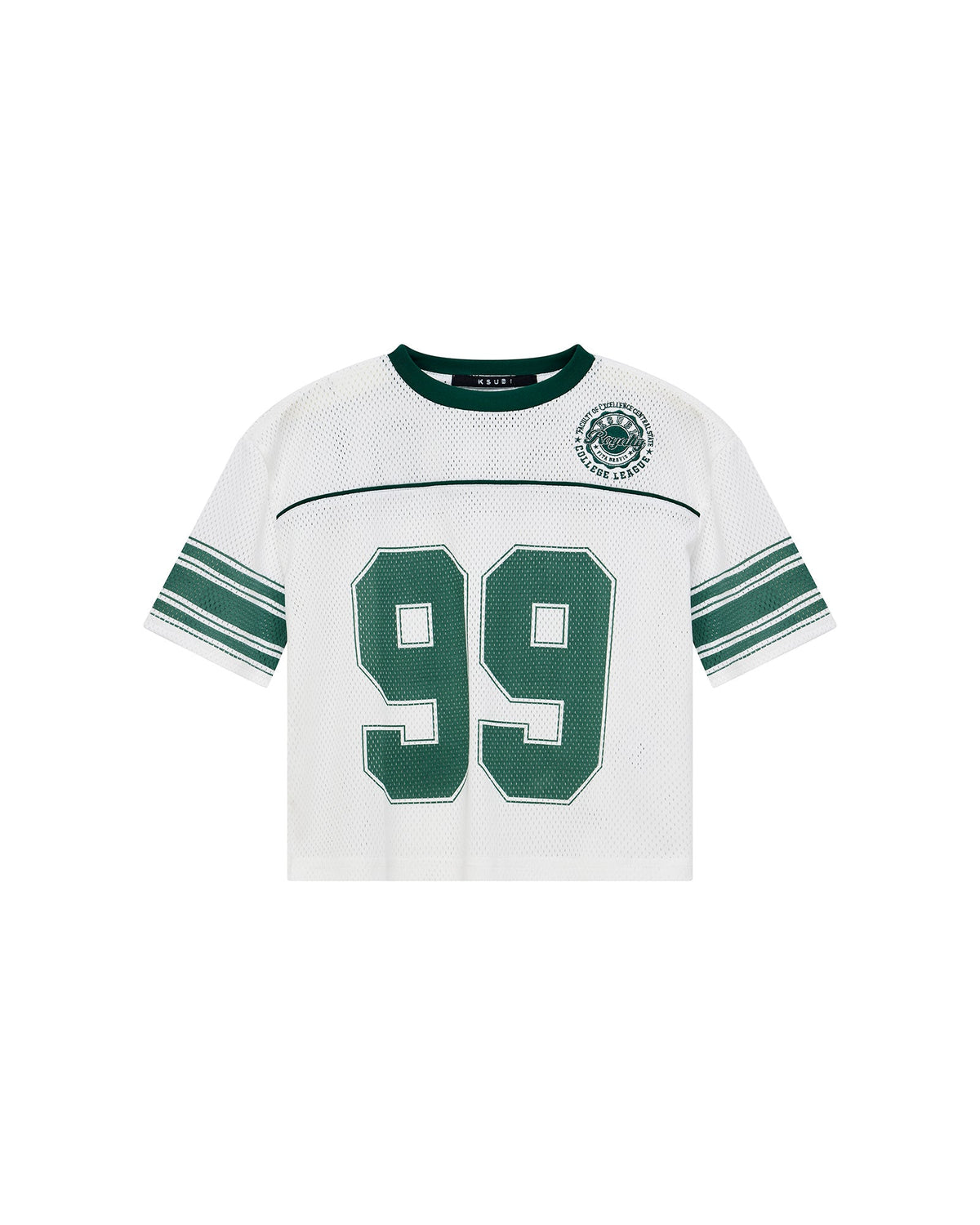 KIDS LIL ROOKIE SS JERSEY WHITE GREEN FASHION TOPS