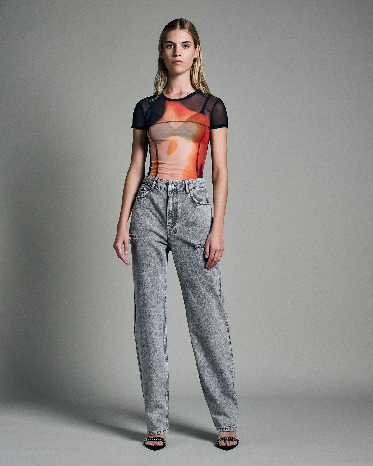 WOMENS PLAYBACK DIME KUT OUT DENIM JEANS