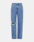 WOMENS LOW RIDER RAMBLE TRASHED DENIM JEANS