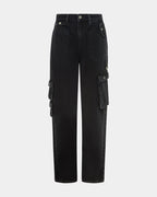 WOMENS LOW RIDER STEALTH CARGO DENIM JEANS