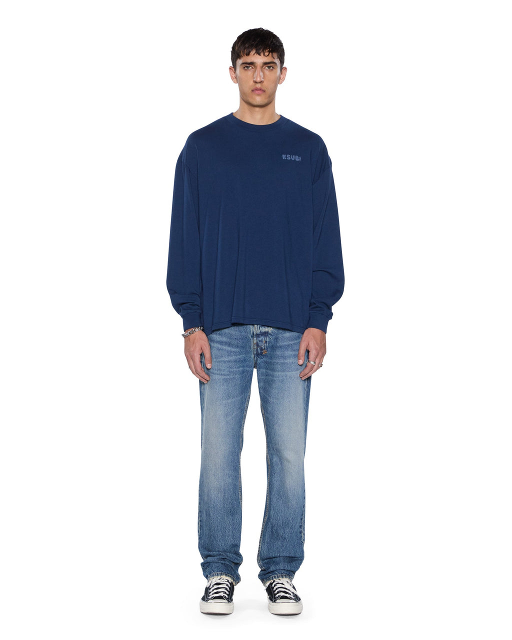 MENS MEKANIK EKCESS LS TEE NAVY TEES
