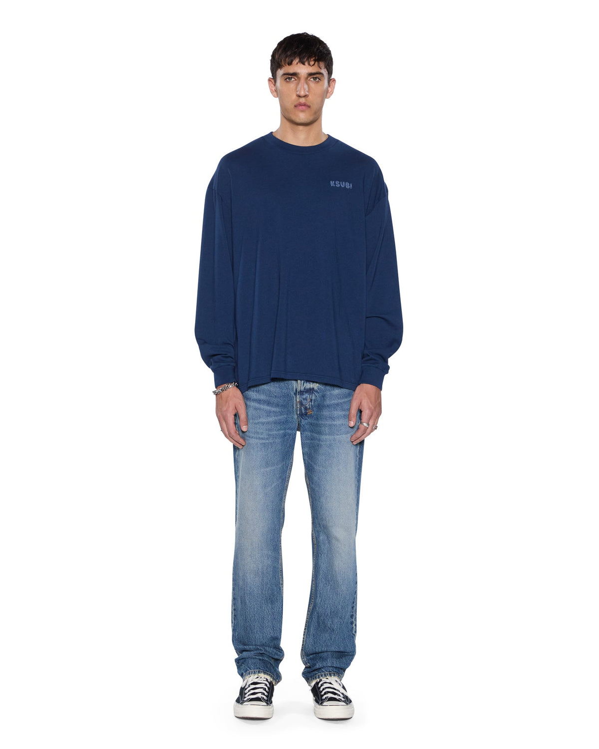 MENS MEKANIK EKCESS LS TEE NAVY TEES