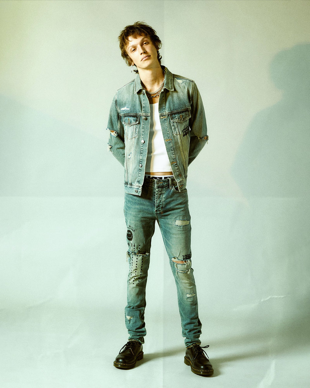 MENS VAN WINKLE THROW BAK TRASH DENIM JEANS